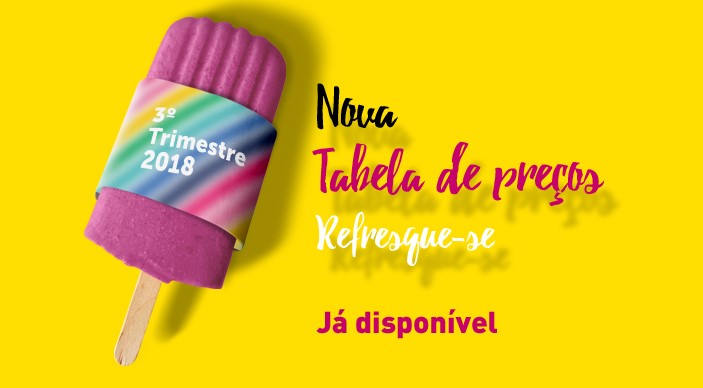 NOVA TABELA DE PREÇOS 3º TRIMESTRE